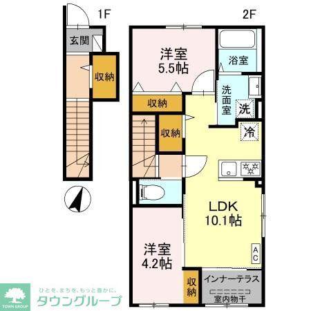 マリーゴールド(2LDK/2階)の間取り写真