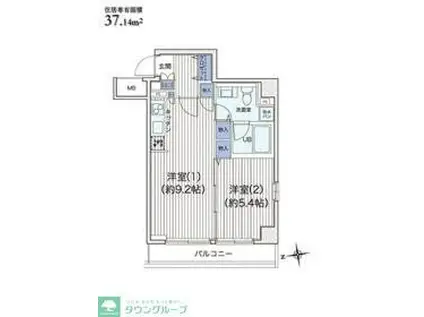 ライブコート大鳥居(1LDK/3階)の間取り写真