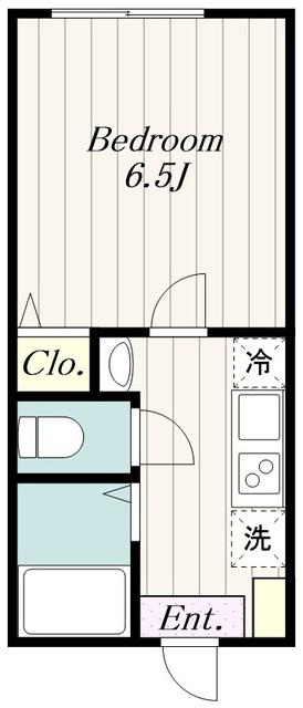 読売ランド前アパート(1K/1階)の間取り写真
