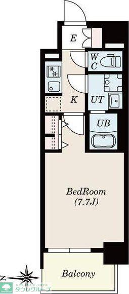 S-RESIDENCE堀田BEAUTE(1K/7階)の間取り写真