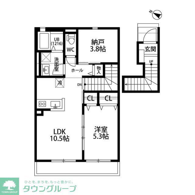 アムール 中央I(1SLDK/1階)の間取り写真
