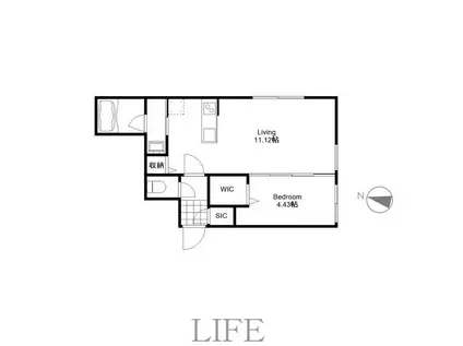 BERLINETTA45(1LDK/4階)の間取り写真