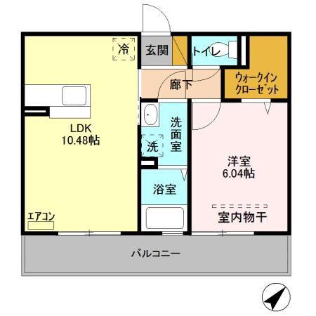 ガネーシャ 弐番館(1LDK/2階)の間取り写真