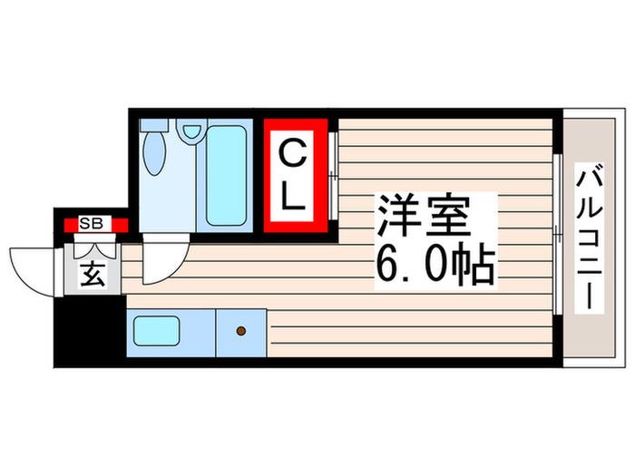 長秀ビル(ワンルーム/3階)の間取り写真