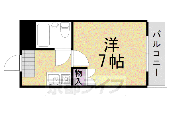 グリーンヒル山田(1K/3階)の間取り写真