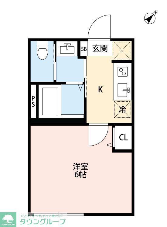 CONTEL 湊町(1K/3階)の間取り写真