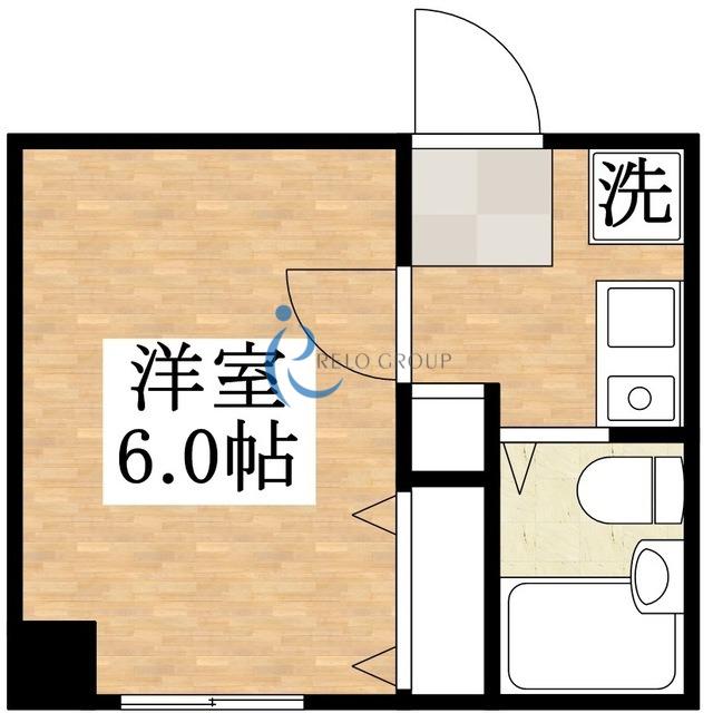 プレアール平野本町(1K/2階)の間取り写真