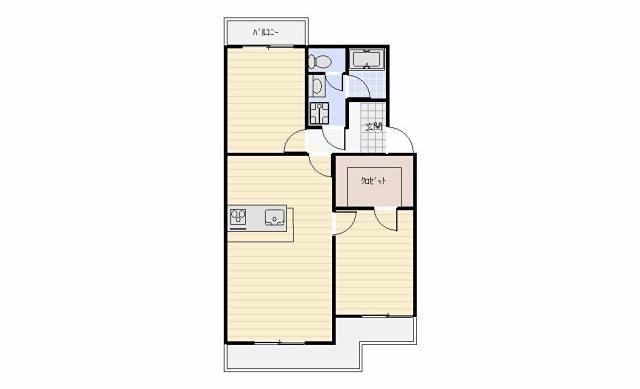マンションストークV(2LDK/3階)の間取り写真