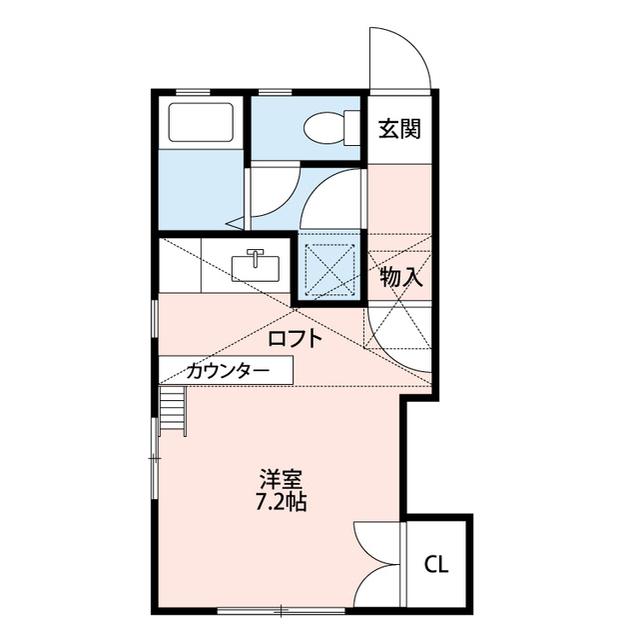 クレセントラネージュ(ワンルーム/2階)の間取り写真