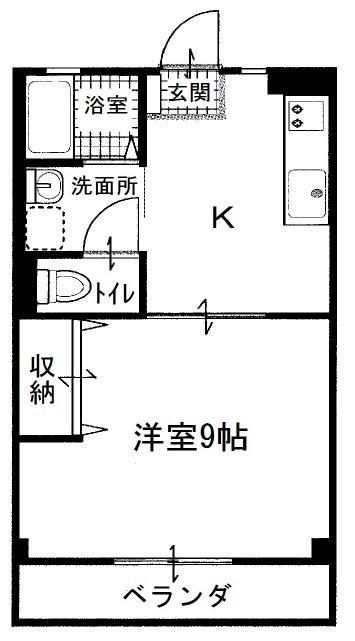 サンガーデン村黒5号地(1K/3階)の間取り写真