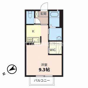 ショーエーハイツ(ワンルーム/1階)の間取り写真