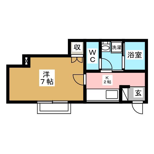 アーバンレオ横浜菊名(1K/1階)の間取り写真