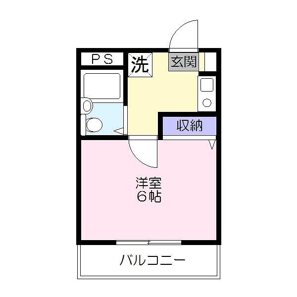 コパーズアプト港南VIパートII(1K/3階)の間取り写真