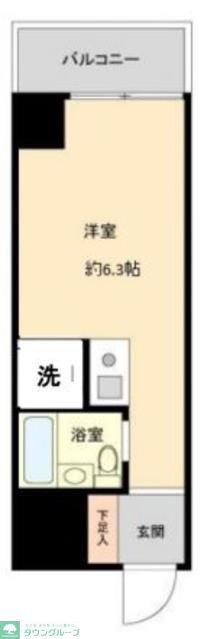 サイトピア(ワンルーム/5階)の間取り写真