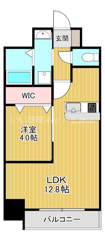 CHERRY BLOSSOM 五条通(1LDK/3階)の間取り写真