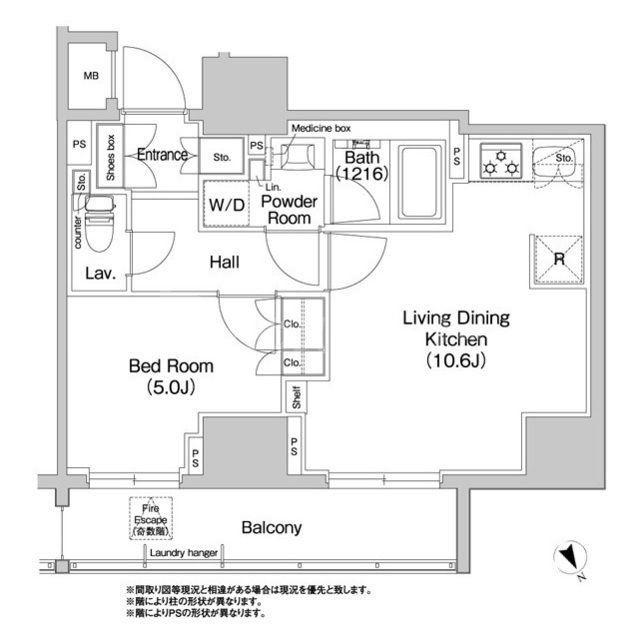 コンフォリア浅草橋(1LDK/11階)の間取り写真