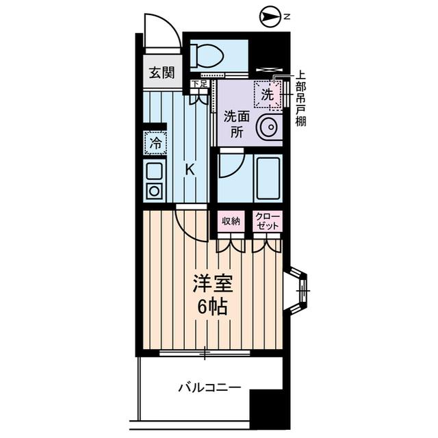 西川ビル(1K/10階)の間取り写真