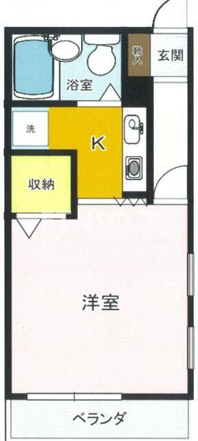 セントラルプラザ前原第1(1K/2階)の間取り写真