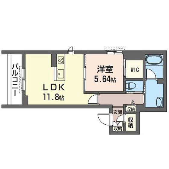 メゾンドパルク(1LDK/1階)の間取り写真