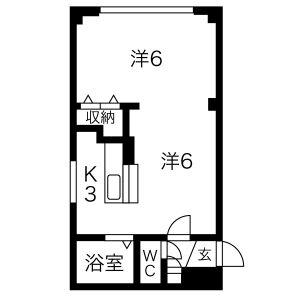 リベラルイン819(1DK/4階)の間取り写真