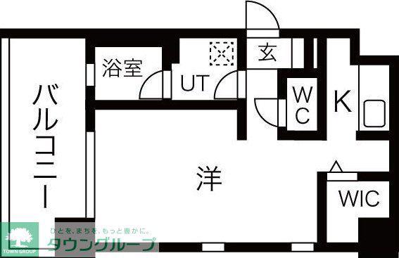 アーバンポイント高崎(1K/5階)の間取り写真