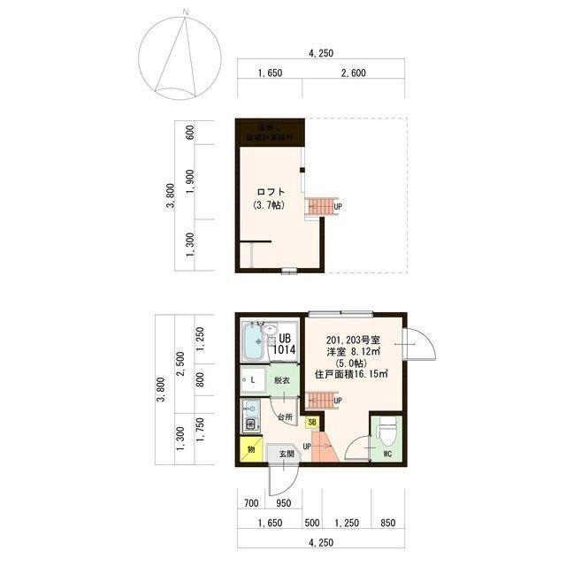 CASA VIOLA 志村(1K/2階)の間取り写真