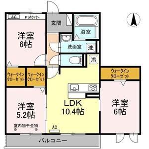 ELVITA (3LDK/2階)の間取り写真