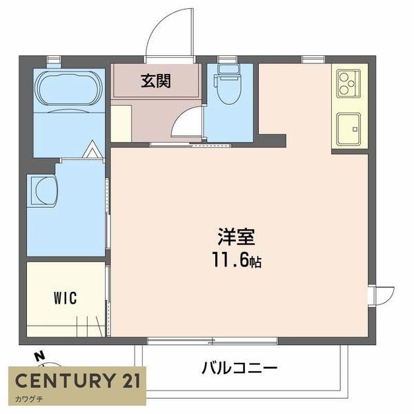 シャーメゾンHARUKA(ワンルーム/2階)の間取り写真