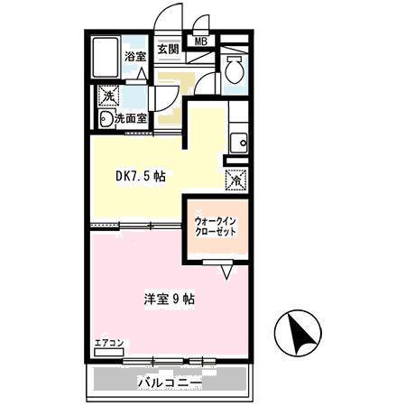 サンテ・レザンジュ A棟(1DK/3階)の間取り写真