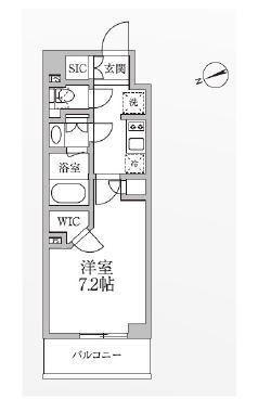 レジディア新御徒町II(1K/5階)の間取り写真