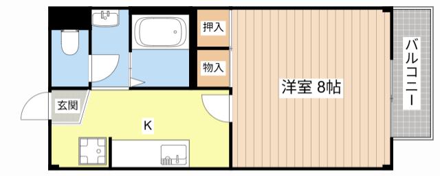 サンフレッシュ(1K/1階)の間取り写真