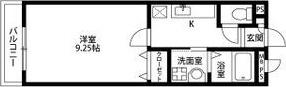 アンプルールリーブル K・Yヒルズ(1K/2階)の間取り写真