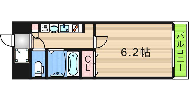 /オズレジデンス天下茶屋(1K/4階)の間取り写真