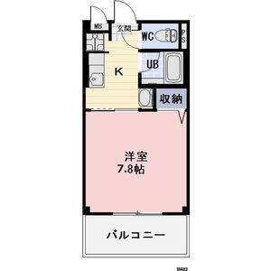 サウスEN VILLAGE(1K/2階)の間取り写真
