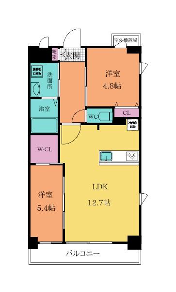 MDI VISTA MARE門司駅前MDIヴィスタマーレ門司駅前(2LDK/6階)の間取り写真