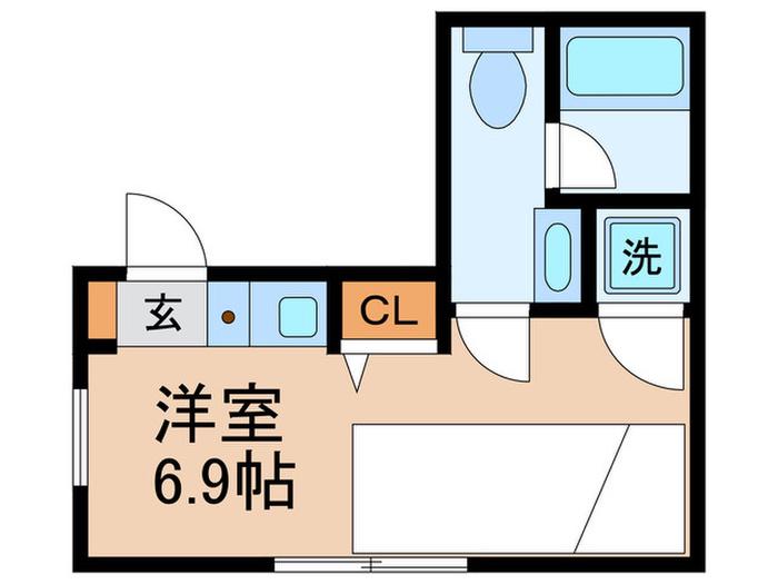 HJ PLACE百人町(ワンルーム/2階)の間取り写真