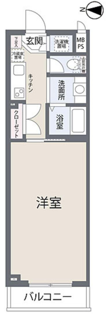 ルーブル芦花公園(1K/2階)の間取り写真