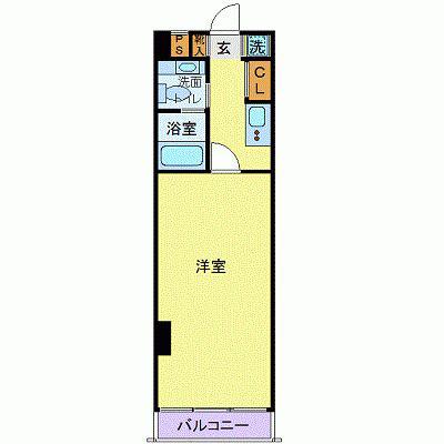 ミディアススカイコート赤坂(1K/1階)の間取り写真