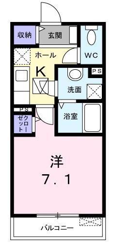 フリージア本郷台(1K/1階)の間取り写真