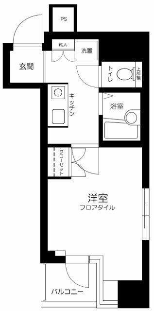 スカイコート池袋東口(1K/8階)の間取り写真