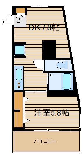 エスカイア大泉学園(1DK/4階)の間取り写真