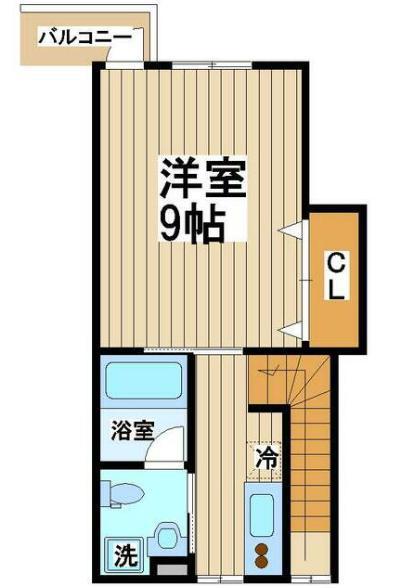 ウエストY葵(1K/2階)の間取り写真