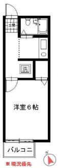 プレジールクレール(1K/1階)の間取り写真