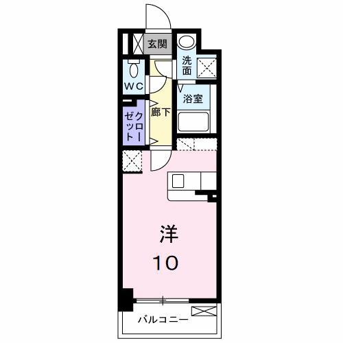 サンフェリーチェ・S(ワンルーム/5階)の間取り写真