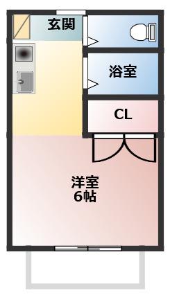 レジデンス日広(ワンルーム/2階)の間取り写真