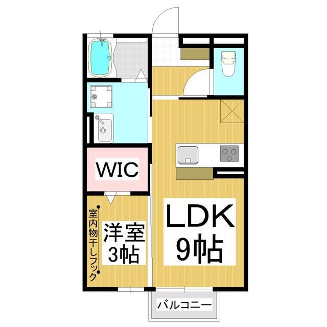 メゾンエルピス(1LDK/2階)の間取り写真