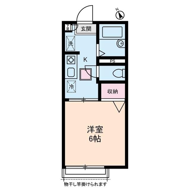 ADハイツ(1K/1階)の間取り写真
