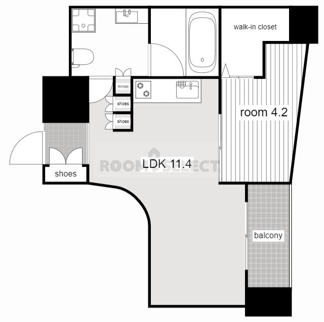 CHATEAU&HOTEL名駅南2ND(1LDK/9階)の間取り写真