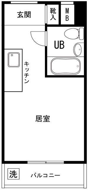 メゾンドオヌール(ワンルーム/2階)の間取り写真