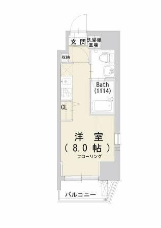 エアフレックス羽田(ワンルーム/10階)の間取り写真